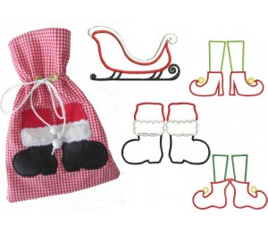 Stickserie - Weihnachtsfüße Appli